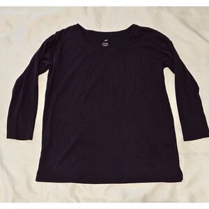 J jill Scoop-neck tunic plum purple oversized womens Medium